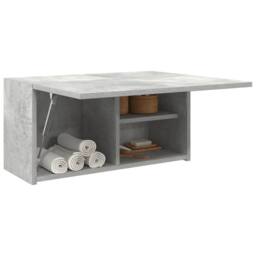 Berkfield Home Bathroom Wall Cabinet Concrete Grey 60x25x30 cm Engineered Wood - Size: 60 x 25 x 30 cm - thumbnail 4