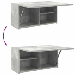 Berkfield Home Bathroom Wall Cabinet Concrete Grey 60x25x30 cm Engineered Wood - Size: 60 x 25 x 30 cm - thumbnail 9