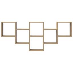 Berkfield Home Wall Shelf Artisian Oak 159x18x66 cm Engineered Wood in Brown - Size: 159 x 18 x 66 cm - thumbnail 4