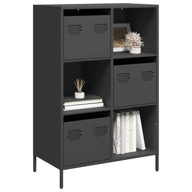 Berkfield Home Highboard Black 68x39x103.5 cm Steel - image 1