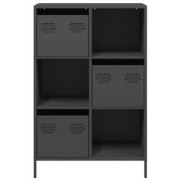 Berkfield Home Highboard Black 68x39x103.5 cm Steel - thumbnail 5