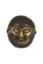 KDMD Four Face Buddha Fengshui Ornament - 4.5cm Brass Decor for Home & Spa in Gold - thumbnail 2