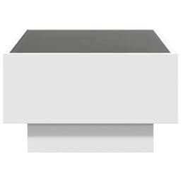 Berkfield Home Decorative Coffee Table with LED White 70x50x30 cm Engineered Wood - Size: 70 x 50 x 30 cm - thumbnail 7
