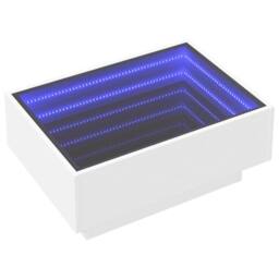 Berkfield Home Decorative Coffee Table with LED White 70x50x30 cm Engineered Wood - Size: 70 x 50 x 30 cm