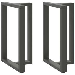 Berkfield Home Bar Table Legs T-Shaped¬†2 pcs Anthracite 60x35x(90-91) cm Steel in Black - thumbnail 2