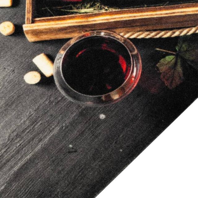 Berkfield Home Kitchen Rug Washable Wine Bottle 60x180 cm Velvet in Grey - image 1
