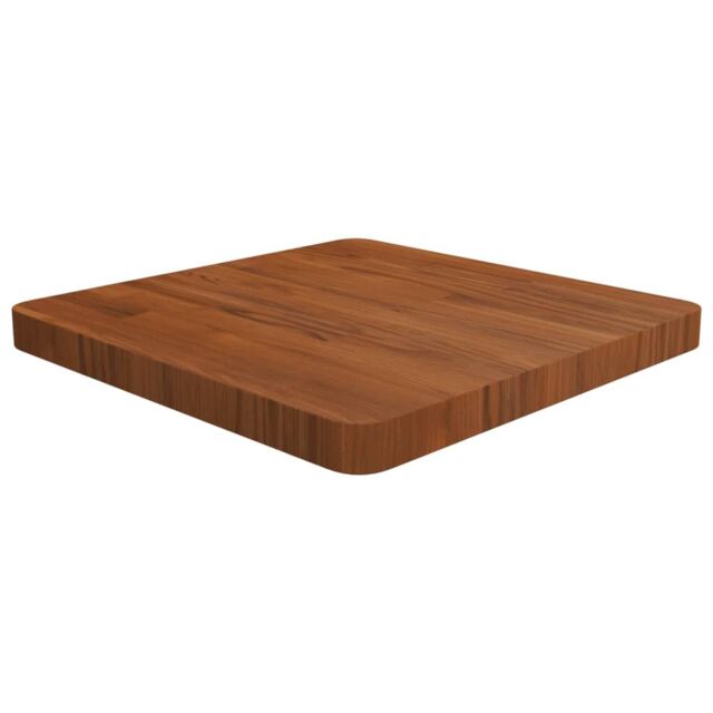 Berkfield Home Square Table Top Dark Brown 50x50x4cm Treated Solid Wood Oak - Size: 50 x 50 x 4 cm - image 1