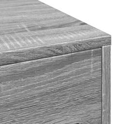 Berkfield Home Narrow Bathroom Cupboard with Wheels Grey Sonoma Engineered Wood - thumbnail 9