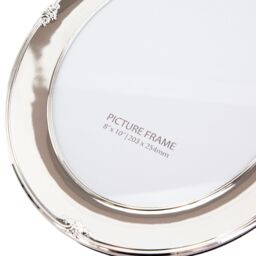 Happy Homewares Traditional Oval Silver Plated 5 x 7 Single Picture Frame Lacquer Coated - thumbnail 4