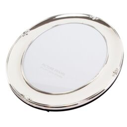 Happy Homewares Traditional Oval Silver Plated 5 x 7 Single Picture Frame Lacquer Coated - thumbnail 5