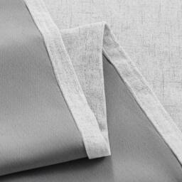 Happy Homewares Modern Textured Linen Fabric Lined Blackout Eyelet Curtains - Pair in White - Size: 117 cm width x 137 cm drop - thumbnail 3