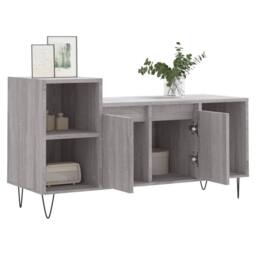 Berkfield Home TV Cabinet Grey Sonoma 100x35x55 cm Engineered Wood - Size: 100 x 35 x 55 cm - thumbnail 4
