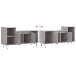 Berkfield Home TV Cabinet Grey Sonoma 100x35x55 cm Engineered Wood - Size: 100 x 35 x 55 cm - thumbnail 9