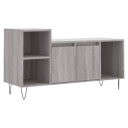 Berkfield Home TV Cabinet Grey Sonoma 100x35x55 cm Engineered Wood - Size: 100 x 35 x 55 cm - thumbnail 3