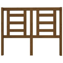 Berkfield Home Bed Headboard Honey Brown 126x4x100 cm Solid Wood Pine - Size: 126 x 4 x 100 cm - thumbnail 3