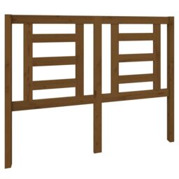 Berkfield Home Bed Headboard Honey Brown 126x4x100 cm Solid Wood Pine - Size: 126 x 4 x 100 cm - thumbnail 2