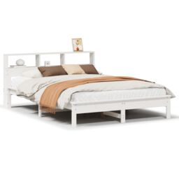 Berkfield Home Bed Frame without Mattress White 150x200 cm King Size Solid Wood Pine - thumbnail 2