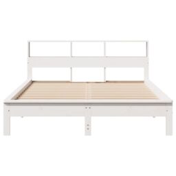 Berkfield Home Bed Frame without Mattress White 150x200 cm King Size Solid Wood Pine - thumbnail 4