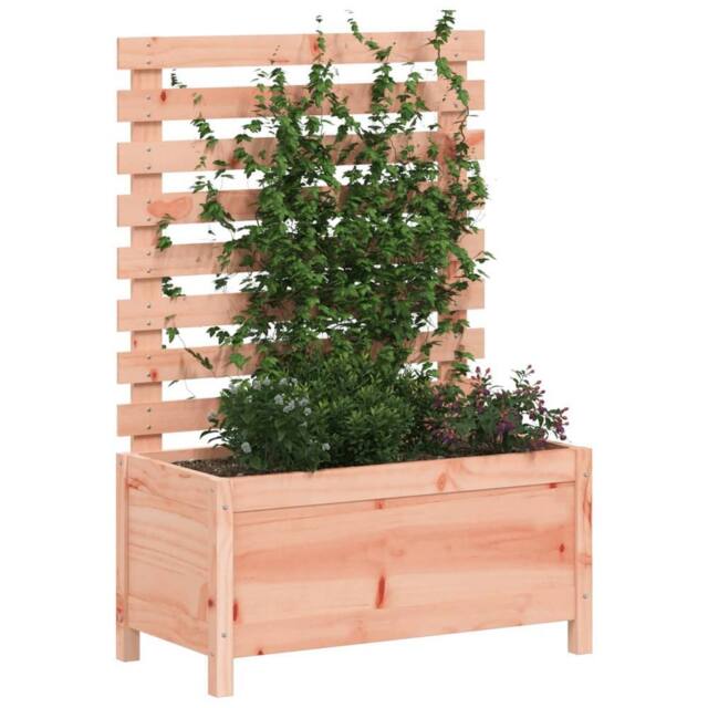 Berkfield Home Green Garden Planter with Rack 79x39.5x114 cm Solid Wood Douglas in Light Tan - image 1