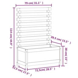 Berkfield Home Green Garden Planter with Rack 79x39.5x114 cm Solid Wood Douglas in Light Tan - thumbnail 9