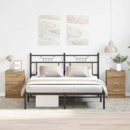 Berkfield Home Classic Bedside Cabinets 2 pcs Artisan Oak 38x35x55 cm Engineered Wood in Brown - Size: 38 x 35 x 55 cm - thumbnail 1