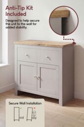 Home Discount Vida Designs Arlington 2 Drawer 2 Door Sideboard Storage Organzier in Grey - thumbnail 4