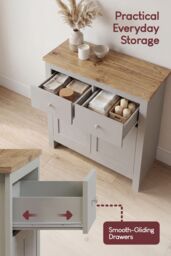 Home Discount Vida Designs Arlington 2 Drawer 2 Door Sideboard Storage Organzier in Grey - thumbnail 5