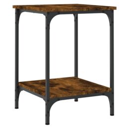 Berkfield Home Coffee Table Smoked Oak 40x40x55 cm Engineered Wood in Brown - Size: 40 x 40 x 55 cm - thumbnail 2
