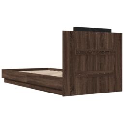 Berkfield Home Bed Frame without Mattress Brown Oak 100x200 cm - thumbnail 6