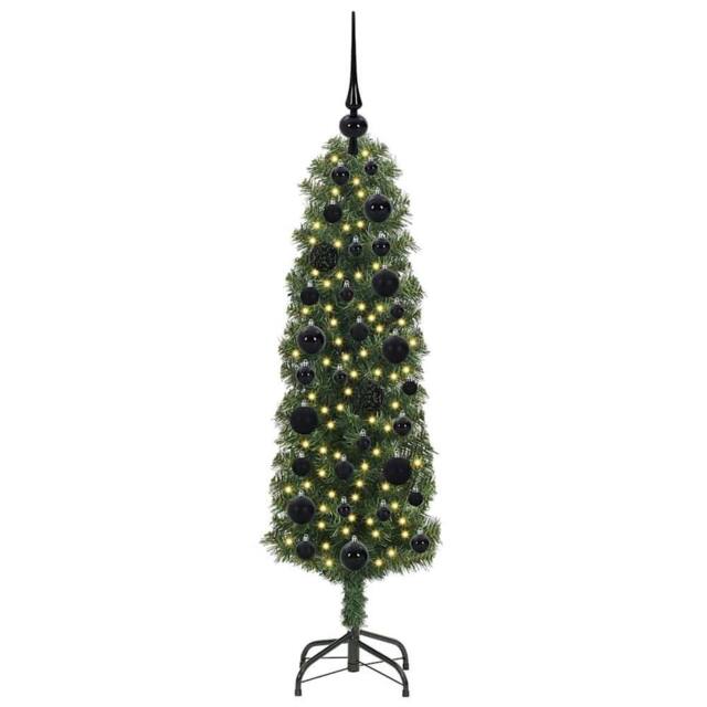 Berkfield Home Stunning Artificial Christmas Tree with 150 LEDs with Stand Green - image 1