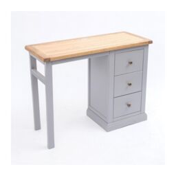 Cabinet Bits Rocca 3 Drawer Desk - Dressing Table Brass Knob in Grey - thumbnail 3