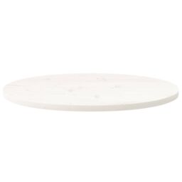 Berkfield Home Table Top White 80x40x2.5 cm Solid Wood Pine Oval - thumbnail 3
