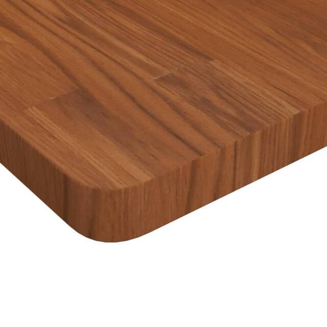 Berkfield Home Square Table Top Dark Brown 80x80x4cm Treated Solid Wood Oak - Size: 80 x 80 x 4 cm - image 1