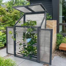 Garden Greatness Lunaria Attractive Wooden Greenhouse in Green - Size: 1 Pack