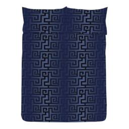 K Collection Athena Reversible Duvet Set in Navy - Size: Double - thumbnail 2