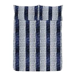 K Collection Athena Reversible Duvet Set in Navy - Size: Double - thumbnail 1