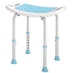 STILVORA Adjustable Shower Stool with Aluminium Frame in Turquoise - thumbnail 5