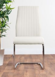 FurnitureboxUK Giovani Round 4 Seat 100cm White High Gloss Unique Halo Base Grey Glass Top Dining Table 4 Soft Faux Leather Lorenzo Chairs - thumbnail 5