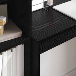 Berkfield Home Black Oak Writing Desk Black oak Engineered wood 80 x 40 x 76 cm - thumbnail 4