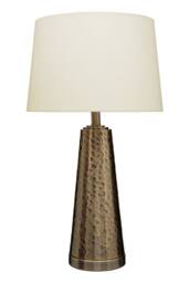 Orsina Spiridon Antique Brass Finish Iron Table Lamp in Brown