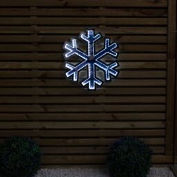 Samuel Alexander 40cm LED Infinity Christmas Light Hanging Snowflake Decoration in Bright White - thumbnail 9
