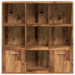 Berkfield Home Book Cabinet Old Wood 98x29x97.5 cm Engineered Wood in Brown - thumbnail 5