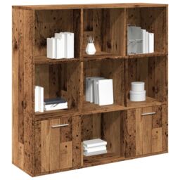 Berkfield Home Book Cabinet Old Wood 98x29x97.5 cm Engineered Wood in Brown - thumbnail 1
