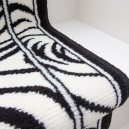 Kukoon Black & White Zebra Print Cut to Measure Stair Carpet Runner Rug 60cm Wide - Size: 60 cm x 1770 cm - thumbnail 6