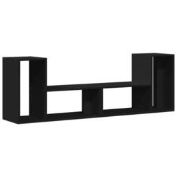 Berkfield Home TV Cabinets 2 pcs Black 75x30x50 cm Engineered Wood - Size: 75 x 30 x 50 cm - thumbnail 3
