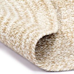 Berkfield Home Handmade Rug Jute White & Natural 120 cm - Size: 100 cm diameter - thumbnail 2