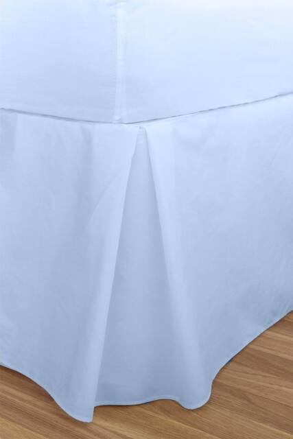 Martex Percale Centre Pleated Platform Valance in Baby Blue - Size: King - image 1