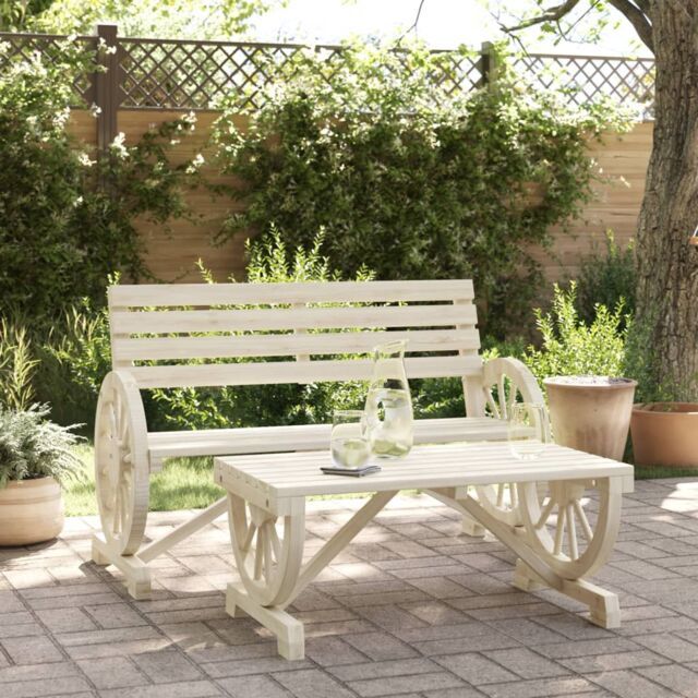 Berkfield Home 2 Piece Garden Lounge Set Solid Wood Fir in Brown - image 1