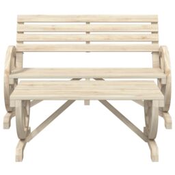 Berkfield Home 2 Piece Garden Lounge Set Solid Wood Fir in Brown - thumbnail 3