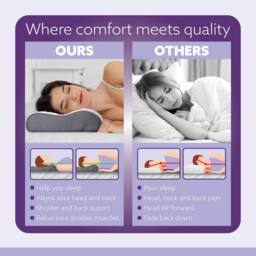 Aamira Orthopaedic Memory Foam Pillow Cervical Neck Support for All Sleepers in White - thumbnail 4